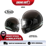 ARAI Concept-XE React Brown Helmet Motor Full Face Original Cafe Racer SIRIM Retro Helmet Vintage He