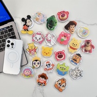 Cartoon Character Magsafe Phone Holder with Stretchable Foldable Stand Magnetic Pop Ring Grip for Girl Metal Ring for iPhone 12 13 14 15 Pro Max Magsafe Phone case