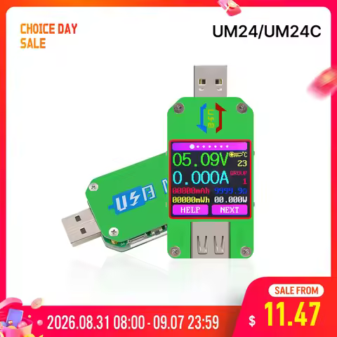 RD UM24 UM24C APP USB 2.0 LCD Display Voltmeter Ammeter Battery Charge Voltage Current Meter Multime
