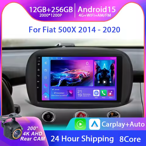 For Fiat 500X 2014 2015 - 2020 8 Core 7862 Car Radio Wireless CarPlay Android Auto Multimedia GPS 4G