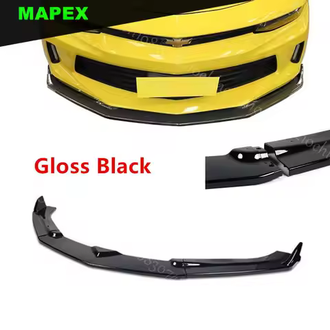 Front Bumper Lip Fits For 2016-18 Chevy Camaro LT LS SS Glossy Black ZL1 Style