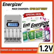8 PCS 1.2V Battery Energizer AA AAA Universal Battery Charger Set 8 Slot LCD Rechargeable NiMH Batte