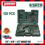 SATA 09014A 121pcs 1/4  + 3/8 + 1/2 DR Socket Set