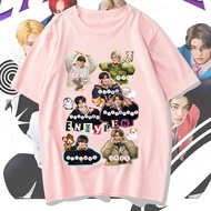 Kaos Kpop T Shirt Baju Enhypen T-Shirt Heeseung/ Sunghoon/ Sunoo/ Jungwon/ Jake/Jay/ Niki Print Grap