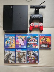 PS4 主機 + 兩手制 +PS Camera + 7 games