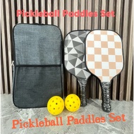 [Unilever]Full Set Pickleball Paddle Lightweight Non-Slip Grip Fiberglass Pickle Racket Set with Bal