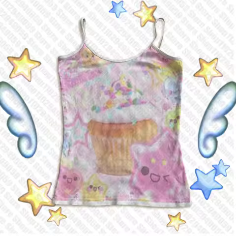 Top Women Tops Shoujo Girl Style Gyaru Clothes Aesthetic Women's Blouses Emo 2000s Tops With Suspend