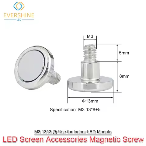50Pcs/Lot M3 M4 1313 Magnet Screws Magnetic Column For Indoor Outdoor P2.5 P3 P4 P5 P6 P8 P10 Led Pa