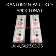 PE Tomato UK 9X20 8X20/ 7X20/ 6X20/ 4.5X23/ Clear PE Plastic Bag Mombo Plastic/ Clear Plastic Bag