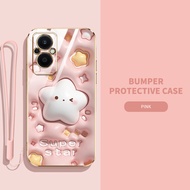 Vrqr cho OPPO Reno8 Z Reno7 Z 5G Reno7 Lite A96 5G F21 Pro 5G 6dedge mạ 3D mô hình động vật và thực 