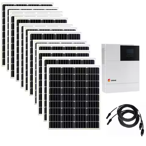 Etfe Flexible Solar Panel Kit Complete 5000W 220V 110V For Home Hybrid Inverter Controller Solar Bat