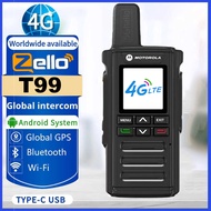 Motorola T99 Zello Poc รีโมทไร้สายวอล์คกี้ทอล์คกี้ซิมมือถือ4G 3G 2G แอนดรอยด์บลูทูธทอล์คกี้ไวไฟ GPS