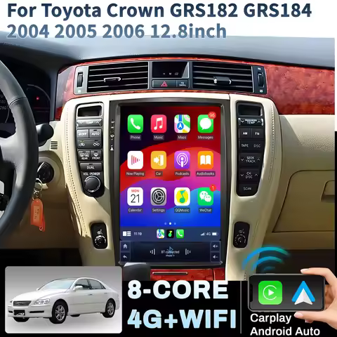 12.8 inch For Toyota Crown GRS182 GRS184 2004 2005 2006 Car Radio 4G Head Unit Wireless Bluetooth Ca