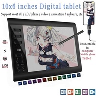 10x6" Digital Graphics Drawing Tablet Art Painting Board Digital Tablet with PenHT99 FICH