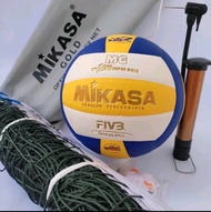 1 Set Bola Voli + Net Voli Import & Bola Voli MIKASA PROLIGA Original Size 5 | Net Voli | Bola voli 