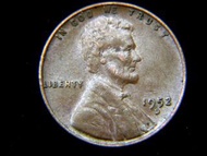 銅幣-United States-1952年美國林肯總統(Lincoln)像麥穗壹仙(Cent)銅幣(D標記)