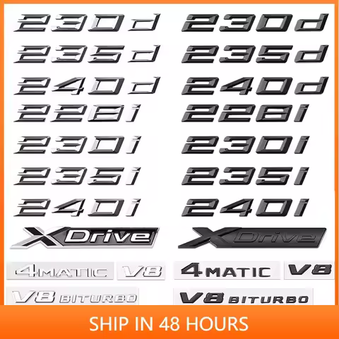3D Black Chrome Car Letters For BMW M 216i Series 225d 235i Trunk Emblem Logo Badge Adhesive Letteri