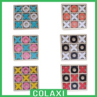 [Colaxi] Wood Tic TAC Toe Game Set Parent Child Interaction Game Family Games Xoxo Chess Board Brain Teaser for Travel Families