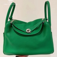 🌈Hermes💚Lindy 30💚竹子綠銀扣💚98新🌟TC皮🌟lindy30🌟
