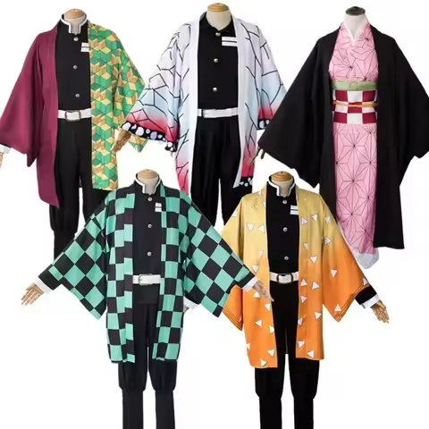Nouveau démon Slayer Cosplay Tanjiro Nezuko Cosplay enfants Shinobu Costume japonais Anime dessin an