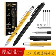 9 in 1 Bottle Opener Holder Pen Case LED Light Pen Multi-Function Pen Tool 6 in 1 Metal Ballpoint Pe
