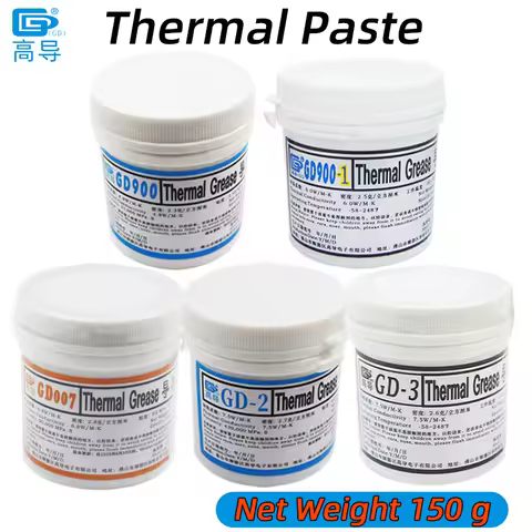 GD900 GD007 GD-3 Thermal Conductive Grease Net Weight 150 Grams Gray Paste Plaster Heat Sink Compoun