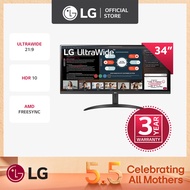 [HOT PICK] LG 34" Monitor Ultrawide 21:9 34WQ500-B 34 Inch WFHD (2560X1080) IPS sRGB95% HDR 10 HDMI Home Office Multitasking AMD Freesync | PC Monitor | Office Monitor | 3-Year Warranty