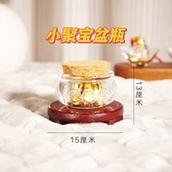 Exquisite Luxury Gold Bean Storage Bottle High End Glass Container for Storing Gold Jewelry And Deco