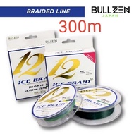 BULLZEN 12X ICE BRAID 300M BRAIDED LINE TALI BENANG