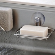 家事問屋日本製304不鏽鋼吸盤肥皂/海綿架(廚房浴室適用)