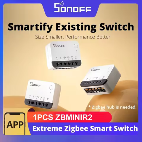 SONOFF ZBMINIR2 Extreme Zigbee Smart Switch Detach Relay External Switch Remote Control via EWeLink 