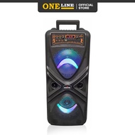 ✱ONELINE | Kingster Portable Wireless Speaker 8.5" x2 2-3h with Mic &amp; Remote | KST-7022 HyR