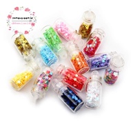 Charms Star Sequins Crystal Wishing Bottle Transparent Glass Ball DIY Bracelent Pendants Craft Handm