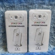 Samsung J5 2016/ J510 Softcase Space Clear black Transparent + Camera Protection