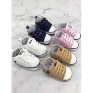 Ready Stock Prewalker Hi Cut Polo Baby Shoes Kids Shoes Newborn Shoes Kasut Baby Soft Infant Shoes K