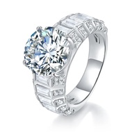 Brand new  5CT Moissanite Ring New Design 925 Sterling Silver Jewelry Ring Round GRA Certified Round