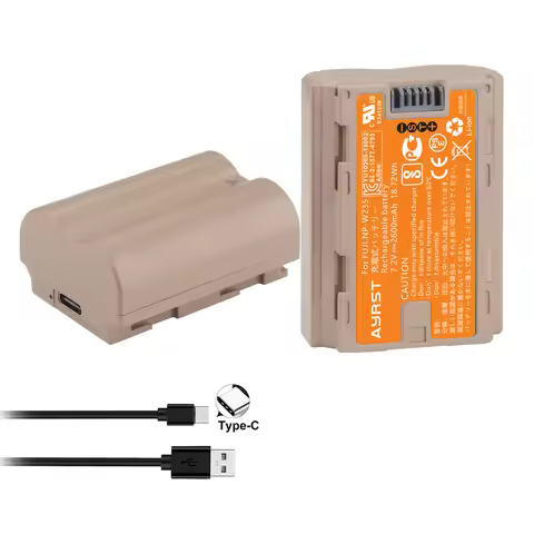 New NP-W235 NP W235 Battery 2600mAh with Type C Port For Fujifilm X-T4, GFX 100S, GFX 50S II, VG-XT4