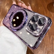 Luxury Electroplated Rhinestone Glitter Apple Phone Case Compatible With IPhone 17 16E 15 14 13 12 1