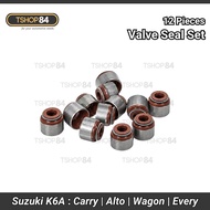 VALVE SEAL 12PCS Set for SUZUKI K6A Multicab Engine Carry Wagon Every Alto K6A