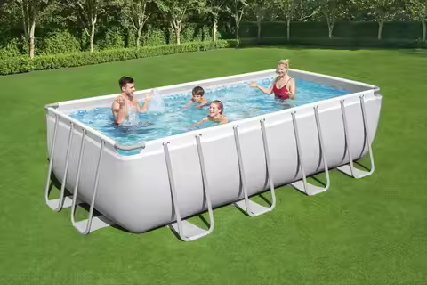 4.04mx2.01mx1m Rectangular Metral Frame Swimming Pool for Family