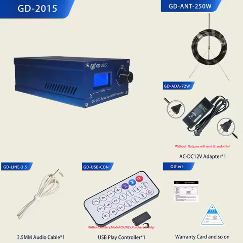 GD-2015-ALL1 QN8007 FM Transmitter+1/4 wave Antenna FM Radio Station Radio Broadcast Transmitter QN8