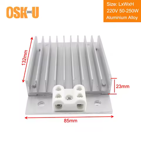 132x85x23mm 220V Moisture-proof Electric Heater Plate for Electrical Equipment Aluminium Alloy Heati