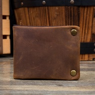 Mantime | กระเป๋าสตางค์หนังวินเทจแฮนด์เมด Crazy Horse บาง