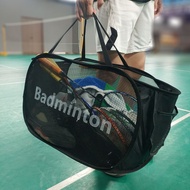 Badminton Storage Bag Foldable Storage Portable Grid Breathable Multifunctional Badminton Bag