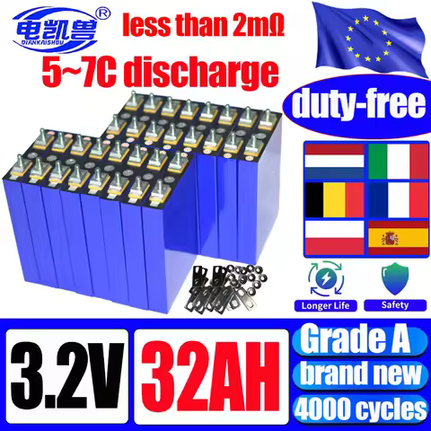 Brand new 4000 cycles A-grade 7C discharge 3.2v 32ah LiFePO4 battery DIY 12V 24V 48V Motorcycle moto