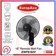 EuropAce 16" Wall Fan with Remote EWF 6162V EWF6162V (2 Years Warranty)