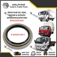 HICOM 4.3/ISUZU NPR/NPR71/NPR PRO REAR HUB OIL SEAL 80X113X12X22 (8-94336-316-1) LORI TRUCK TRAILER 