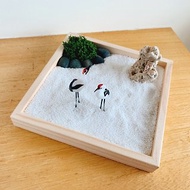 純自然 日式 禪庭 原色木盒 沙盤 枯山水 仙鶴 送禮 療癒 zen