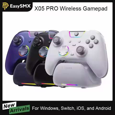 EasySMX X05 Pro Wireless Gaming Controller with Hall Joysticks, 1000Hz Polling Gamepad for PC Ninten