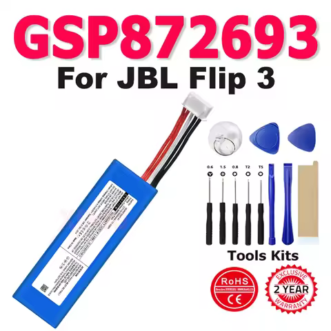 Brand-New GSP872693 Battery 3000mAh P763098 Replacement Battery For JBL Flip 3 Flip3 Audio Batteries
